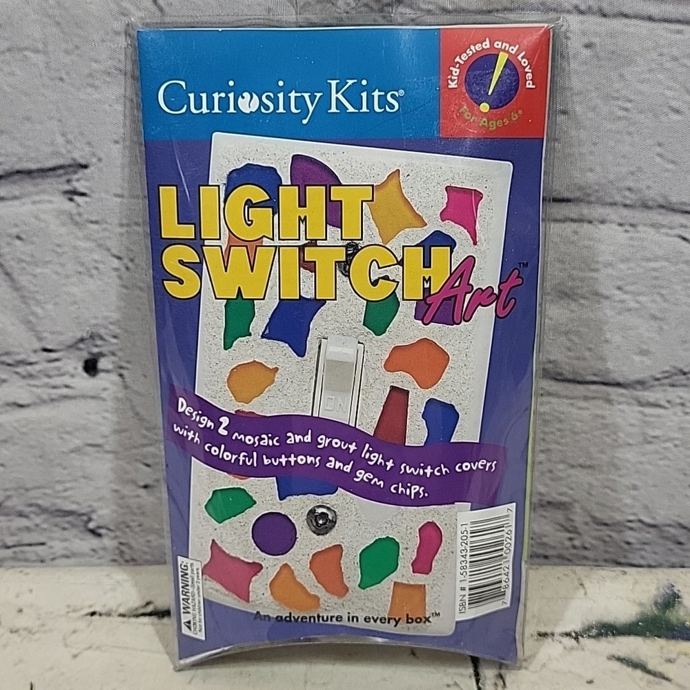 Vintage Craft Kit Curiosity Kids Light Switch Cover Mosaic New